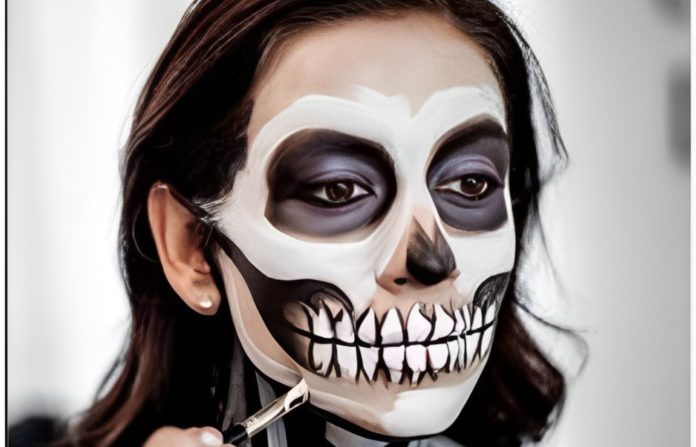 Skeleten Face Makeup