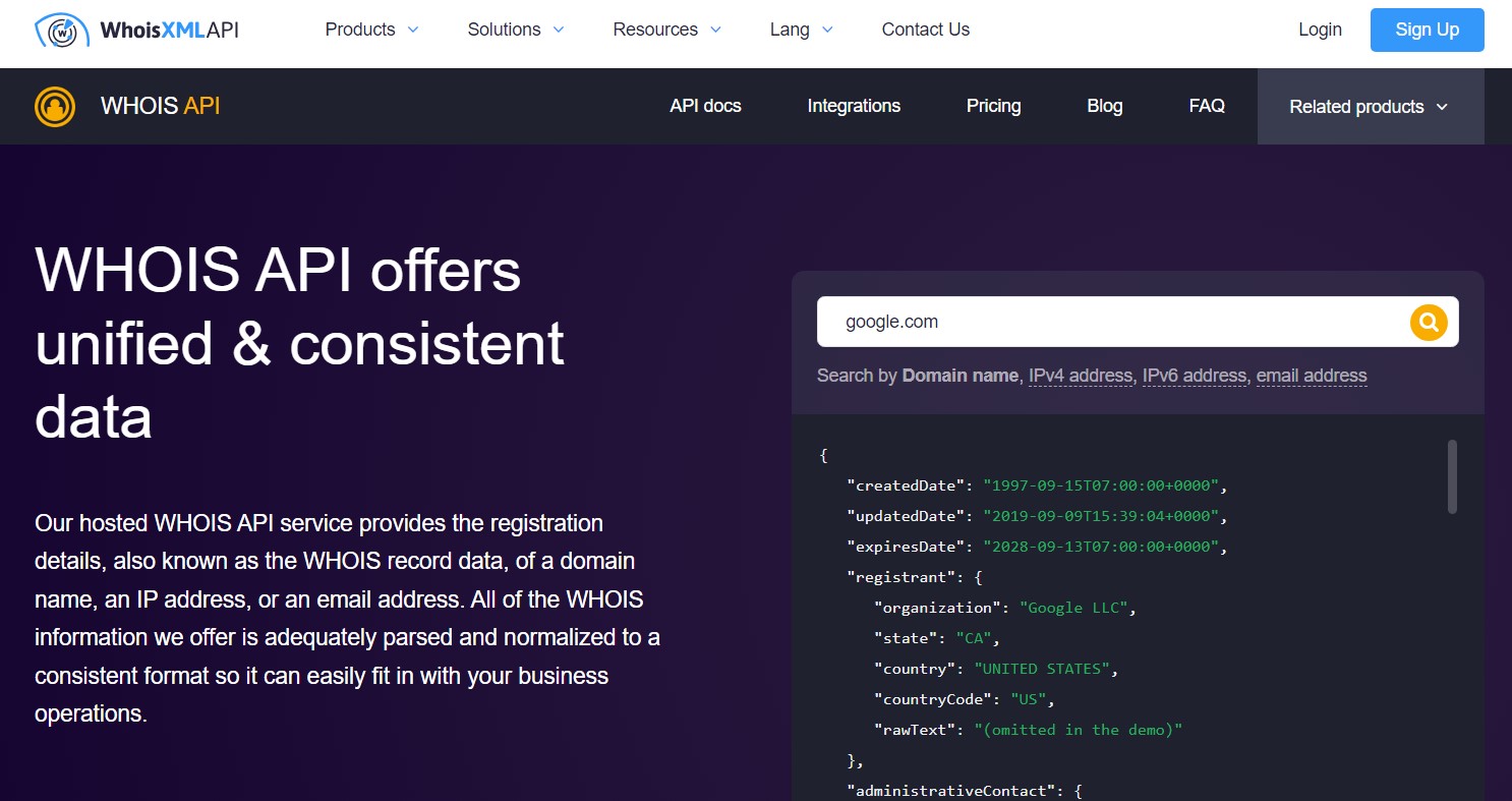 WHOIS API