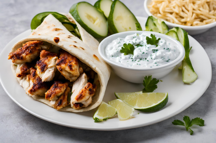 Chicken Shawarma with tzatziki sauce