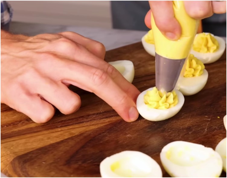 Deviled Eggs Filling mashed yolks