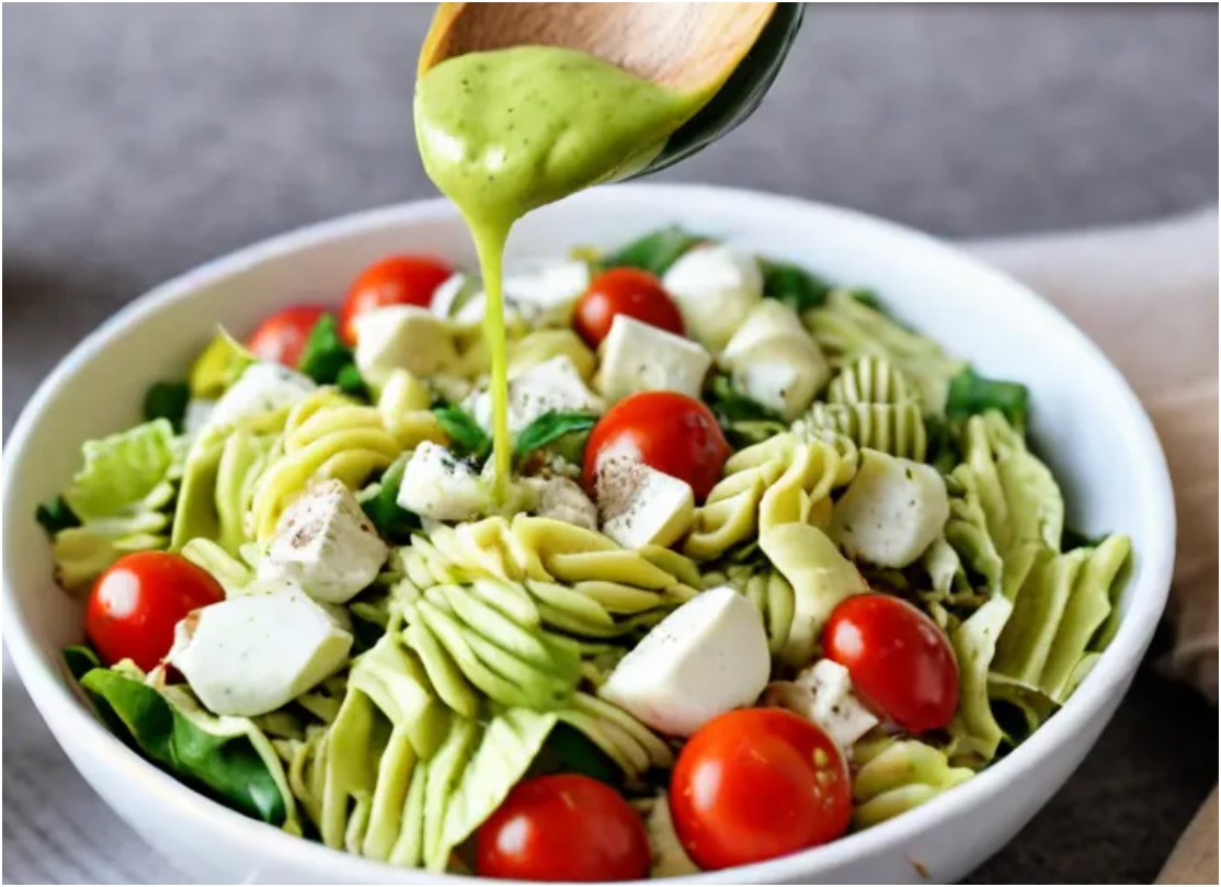 Caprese Caesar Pasta Salad