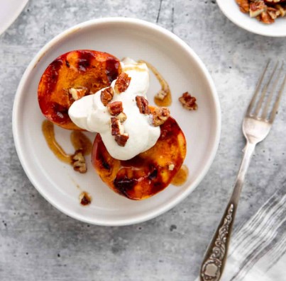 Grilled Peaches and Cream