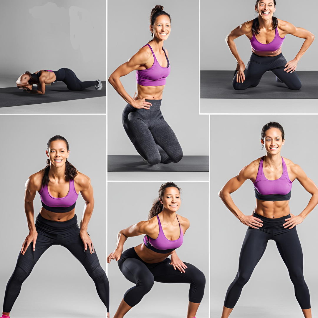 Woman doing a plank exercise at home with a yoga mat